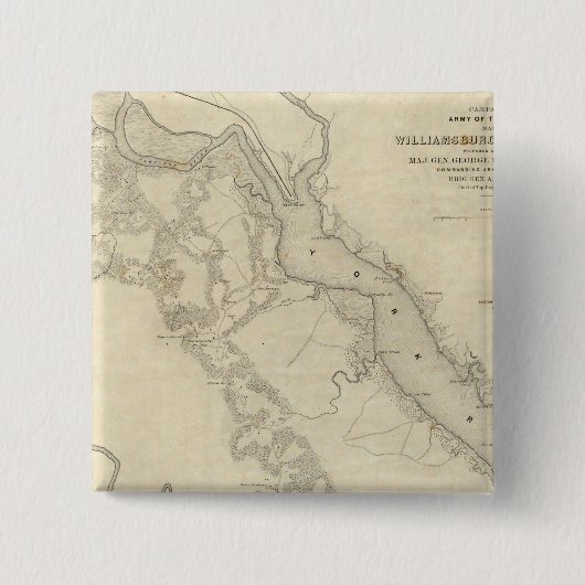 Williamsburg in het Witte Huis Vierkante Button 5,1 Cm (Voorkant)