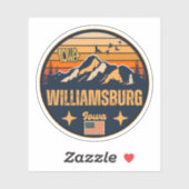Williamsburg, Iowa Sticker (Vel)