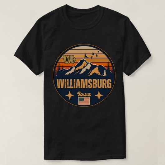 Williamsburg, Iowa T-shirt (Design voorkant)