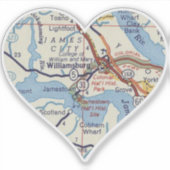 Williamsburg kaart Sticker (Voorkant)