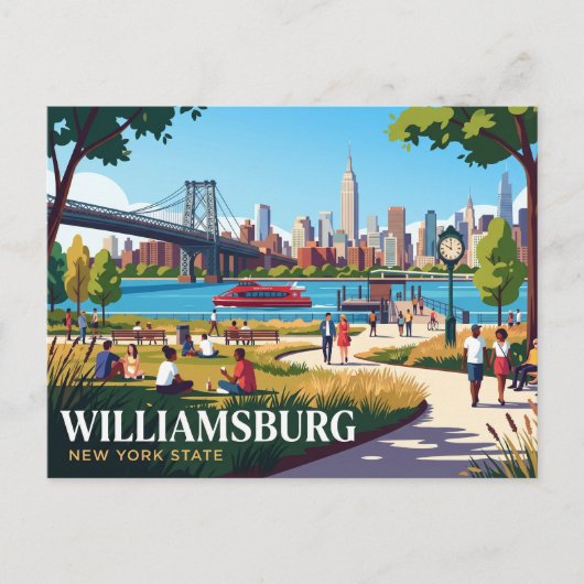 Williamsburg New York State Briefkaart (Voorkant)