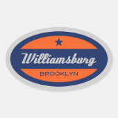 Williamsburg Ovale Sticker (Voorkant)