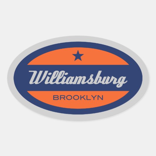 Williamsburg Ovale Sticker (Voorkant)