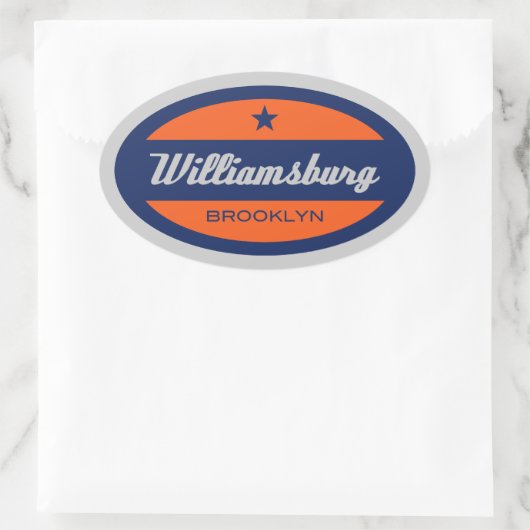 Williamsburg Ovale Sticker (Tas)