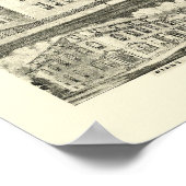 Williamsburg, PA Panorama Kaart -1906 Poster (Hoek)