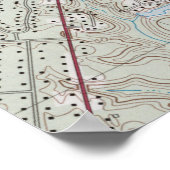 Williamsburg VA Map (1981) koloniale Virginia City Poster (Hoek)