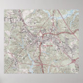 Williamsburg VA Map (1981) koloniale Virginia City Poster (Voorkant)