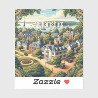 Williamsburg Virginia 3 inch Vinyl Sticker