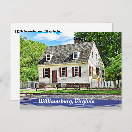 Williamsburg, Virginia Briefkaart (Voorkant / Achterkant)