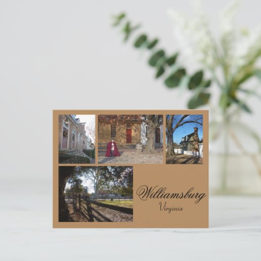 Williamsburg (Virginia) Collage 1 Briefkaart (Staand voorkant)