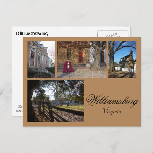 Williamsburg (Virginia) Collage 1 Briefkaart (Voorkant / Achterkant)