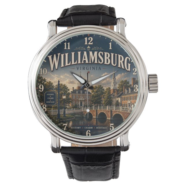 Williamsburg Virginia Horloge (Voorkant)