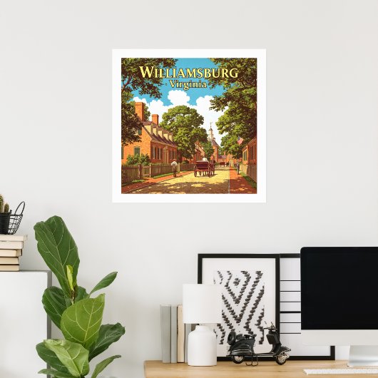  Williamsburg Virginia Poster (Thuiskantoor)