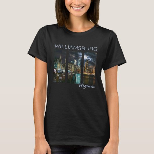 Williamsburg Virginia Skyline Local Yorktown York  T-shirt (Voorkant)