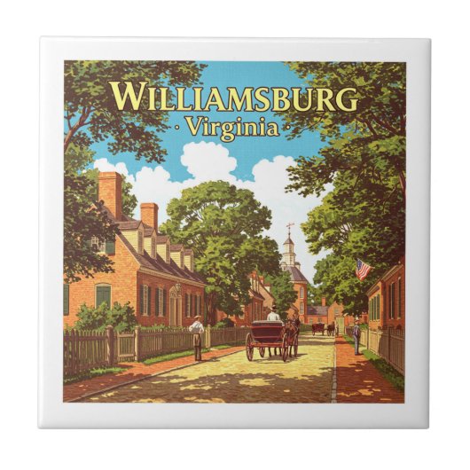  Williamsburg Virginia Tegeltje (Voorkant)