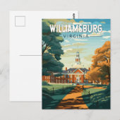 Williamsburg Virginia Travel Art Vintage Briefkaart (Voorkant / Achterkant)