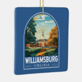 Williamsburg Virginia Travel Art Vintage Keramisch Ornament (Rechts)