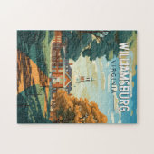 Williamsburg Virginia Travel Art Vintage Legpuzzel (Horizontaal)