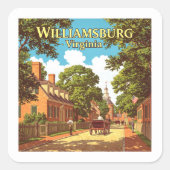  Williamsburg Virginia Vierkante Sticker (Voorkant)