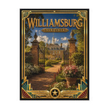 Williamsburg Virginia Vintage Art Deco Gouden Tijd