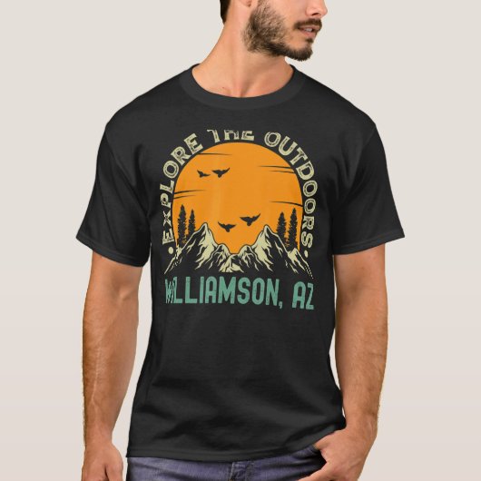 Williamson Arizona Ontdek het buitenleven T-shirt (Voorkant)