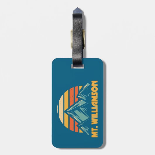 Williamson California Retro Turquoise Bagagelabel (Achterkant verticaal)