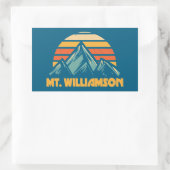 Williamson California Retro Turquoise Rechthoekige Sticker (Tas)