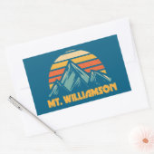 Williamson California Retro Turquoise Rechthoekige Sticker (Envelop)