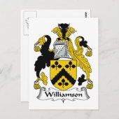 Williamson Family Crest Briefkaart (Voorkant / Achterkant)