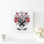Williamson Family Crest Coat of Arms Vierkante Klok (Huis)