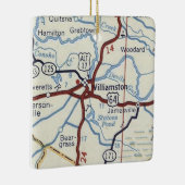 Williamston NC Map Keramisch Ornament (Rechts)