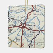 Williamston NC Map Keramisch Ornament (Links)