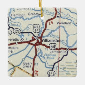 Williamston NC Map Keramisch Ornament (Voorkant)