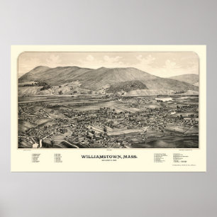 Williamstown, MA Panoramic Map - 1889 Poster