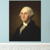 Williamstown Portret van George Washington Canvas Afdruk (Insitu (Houten vloer))