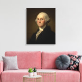 Williamstown Portret van George Washington Canvas Afdruk (Insitu (Woonkamer))