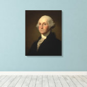 Williamstown Portret van George Washington Canvas Afdruk (Insitu (Houten vloer))