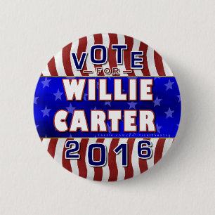 Willie Carter President 2016 Verkiezingsdemocraat Ronde Button 5,7 Cm