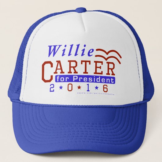 Willie Carter President 2016 Verkiezingsdemocraat Trucker Pet (Voorkant)