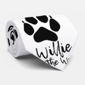 Willie de Wolf Paw Print Stropdas (Opgerold)