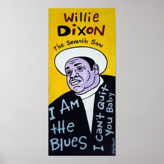 Willie Dixon Blues Folk Art Poster (Voorkant)
