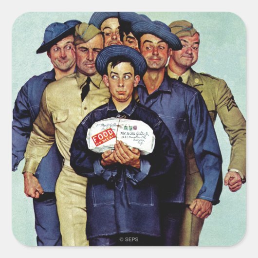 Willie Gillis' pakket van Thuis Vierkante Sticker (Voorkant)