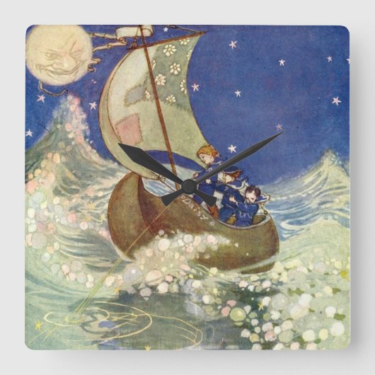 Willie Pogánys Wynken, Blynken en Knoop Vierkante Klok (Voorkant)