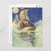 Willie Pogány's Wynken, Blynken en Nod Briefkaart (Voorkant / Achterkant)