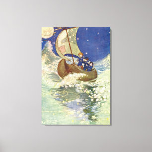 Willie Pogány's Wynken, Blynken en Nod Canvas Afdruk