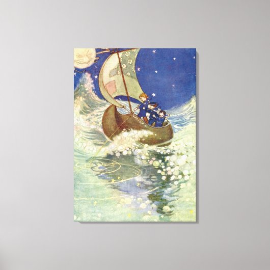 Willie Pogány's Wynken, Blynken en Nod Canvas Afdruk (Voorkant)