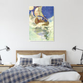 Willie Pogány's Wynken, Blynken en Nod Canvas Afdruk (Insitu (Slaapkamer))