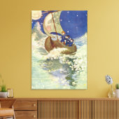 Willie Pogány's Wynken, Blynken en Nod Canvas Afdruk (Insitu (Woonkamer))