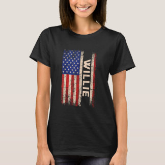 Willie Voornaam Shirt Willie Naam American Flag