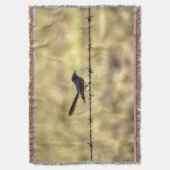 WILLIE WAGTAIL OVER FENCE QUEENSLAND ART EFFECTEN DEKEN (Voorkant Verticaal)